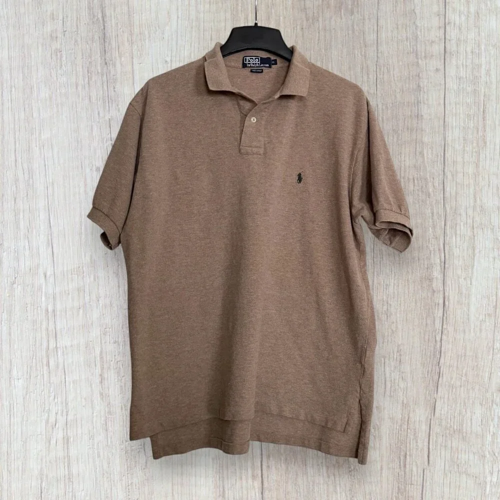 Polo Ralph Lauren Brown Classic Fit Polo Shirt Mens XL Preppy Old Money Summer